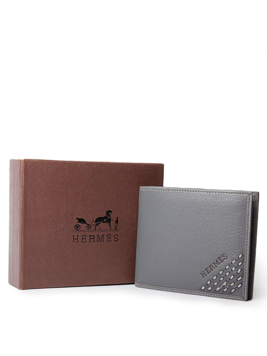 Genuine Leather Wallet - Light Grey