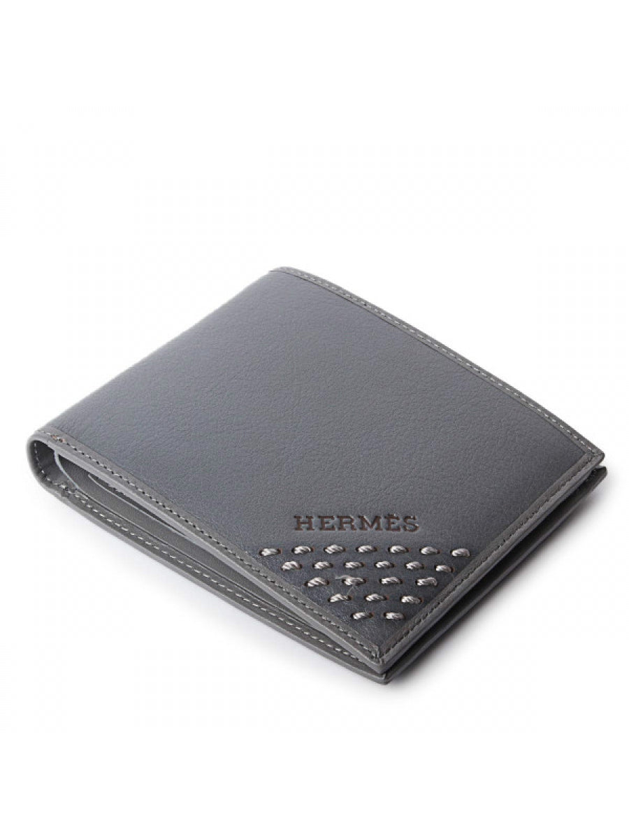 Genuine Leather Wallet - Light Grey