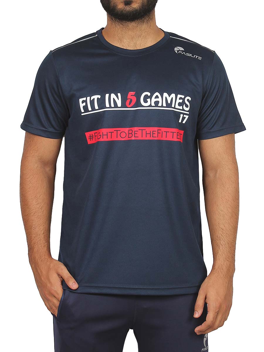 Ultra Fit - Fit in Five Games - Graphic Tee - Navy Blue