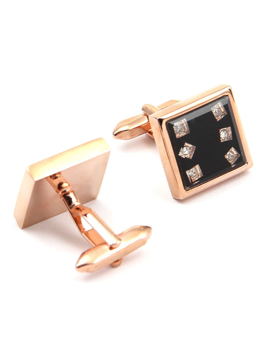Black Glass Square Embossed Diamonds