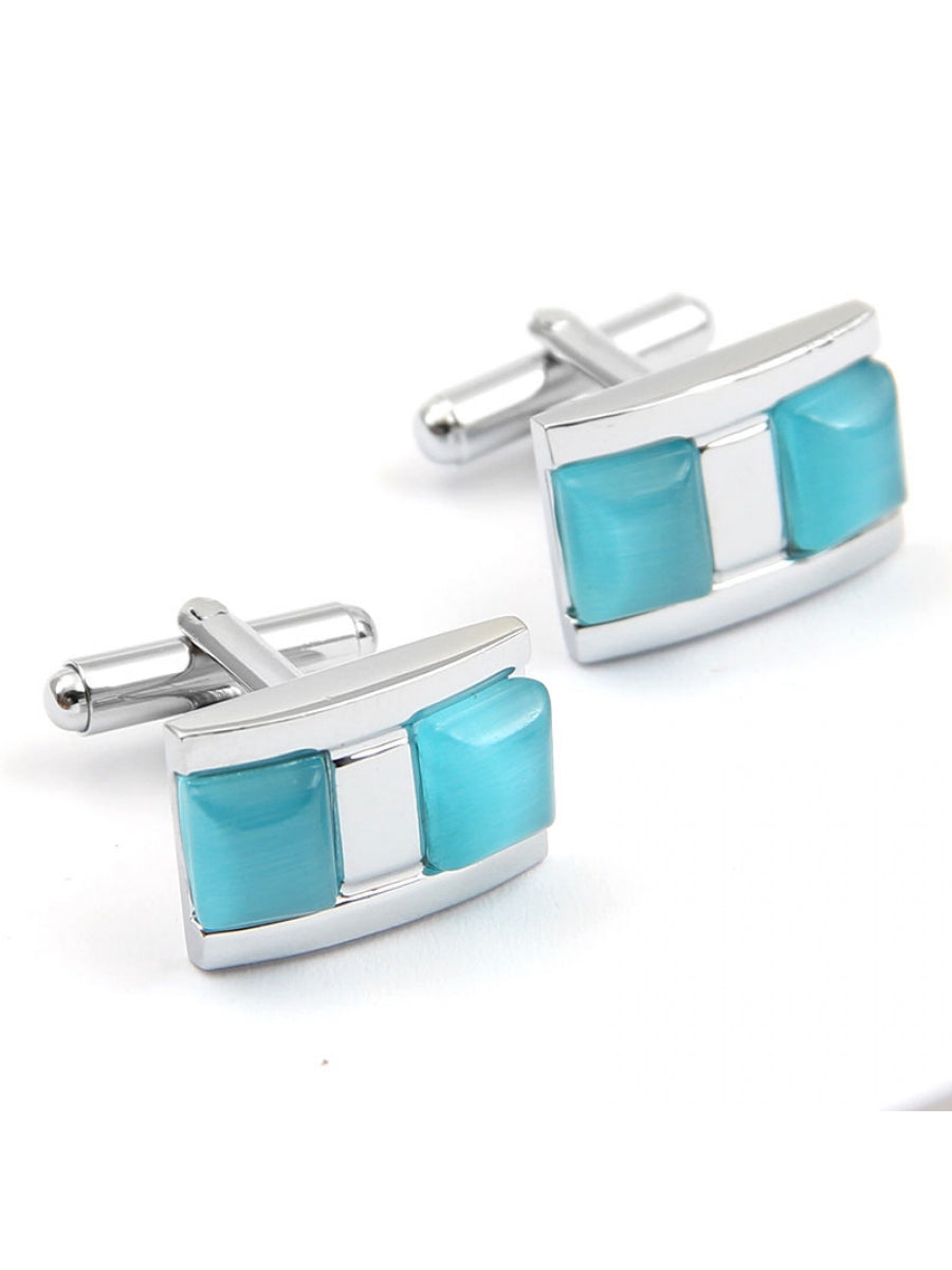 Double Small Light Blue Square Fiber Glass
