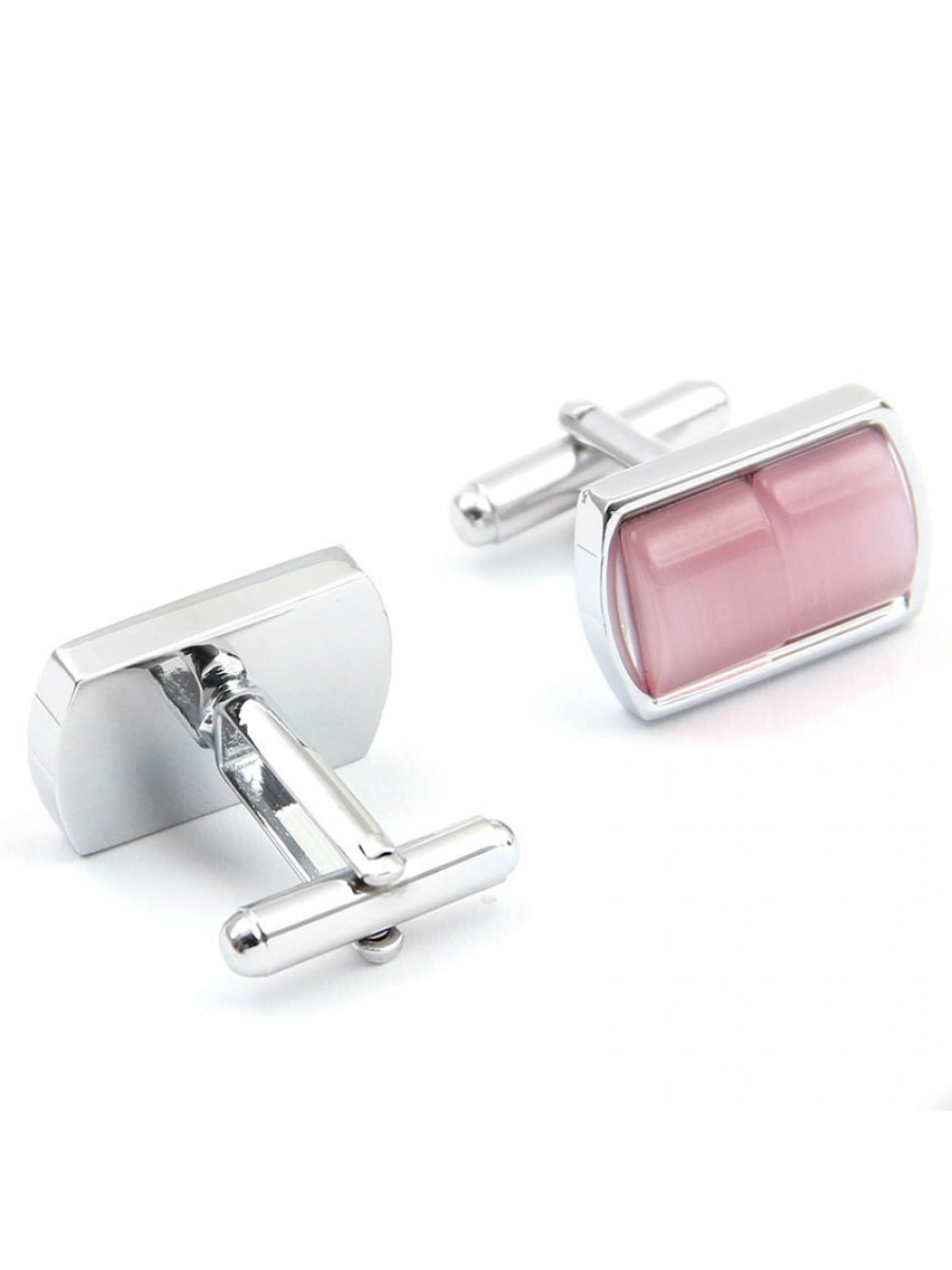 Round Square Fiber Glass Cufflink