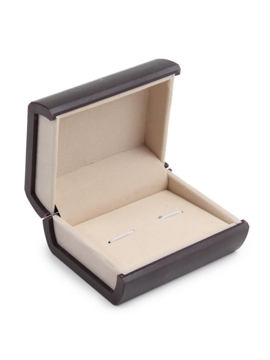 Round Crystal Cufflinks with Radial Frame