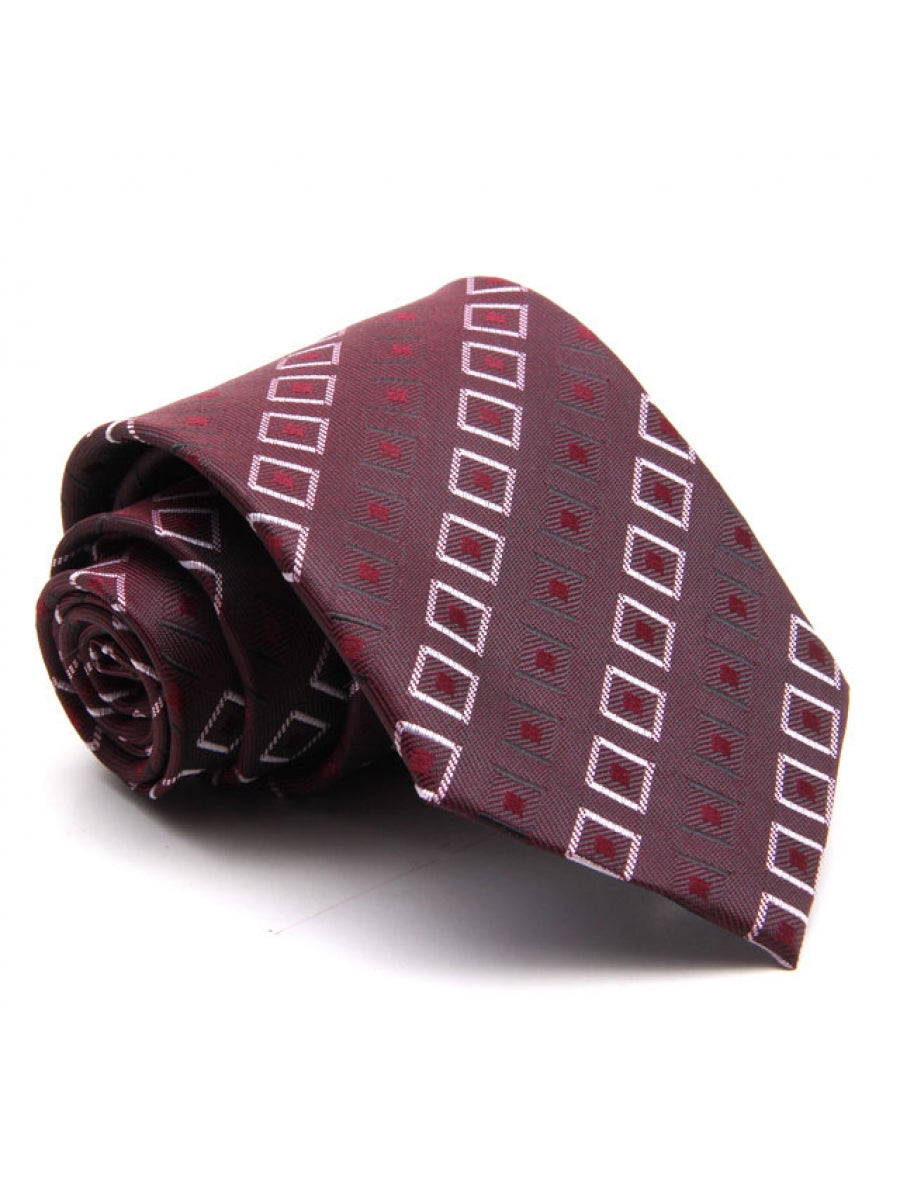 Liver Maroon With Box Patterns
