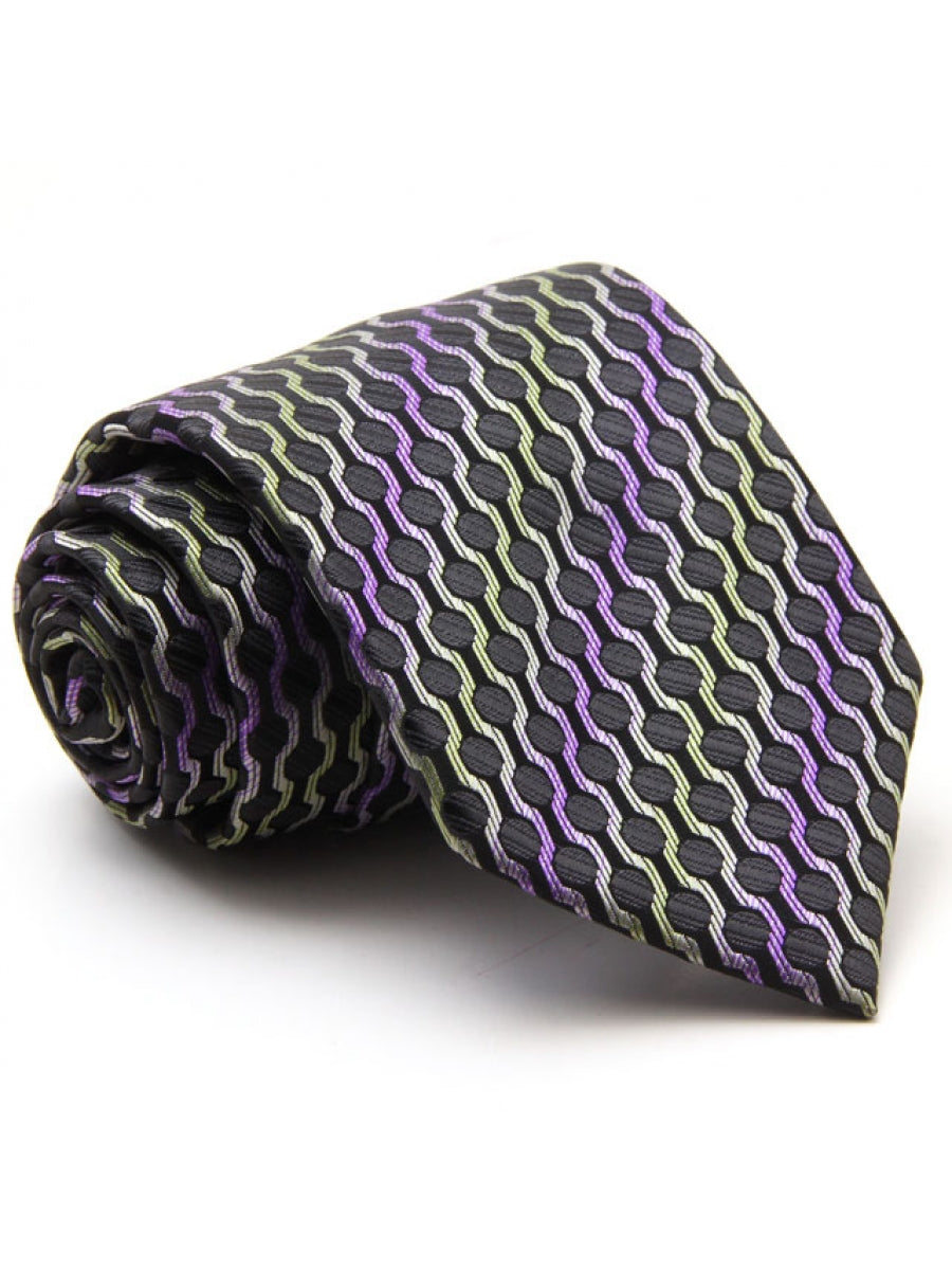 Black with Green n Purple DNA Pattern