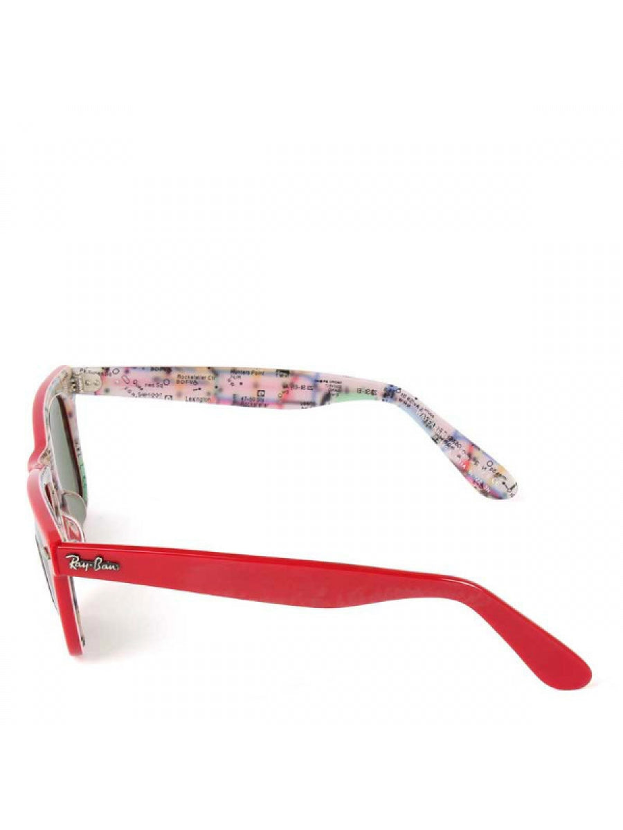 Wayfarer Rare Print Subway - RB-2140F - Red / Green