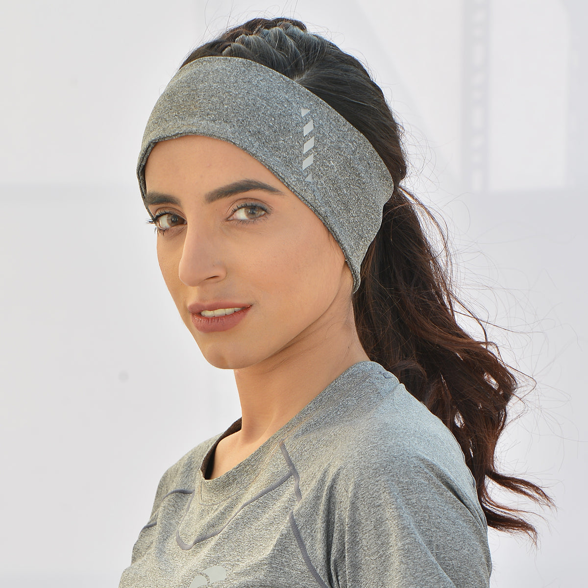 Headband Reflective Design S1 - Dark Heather Grey