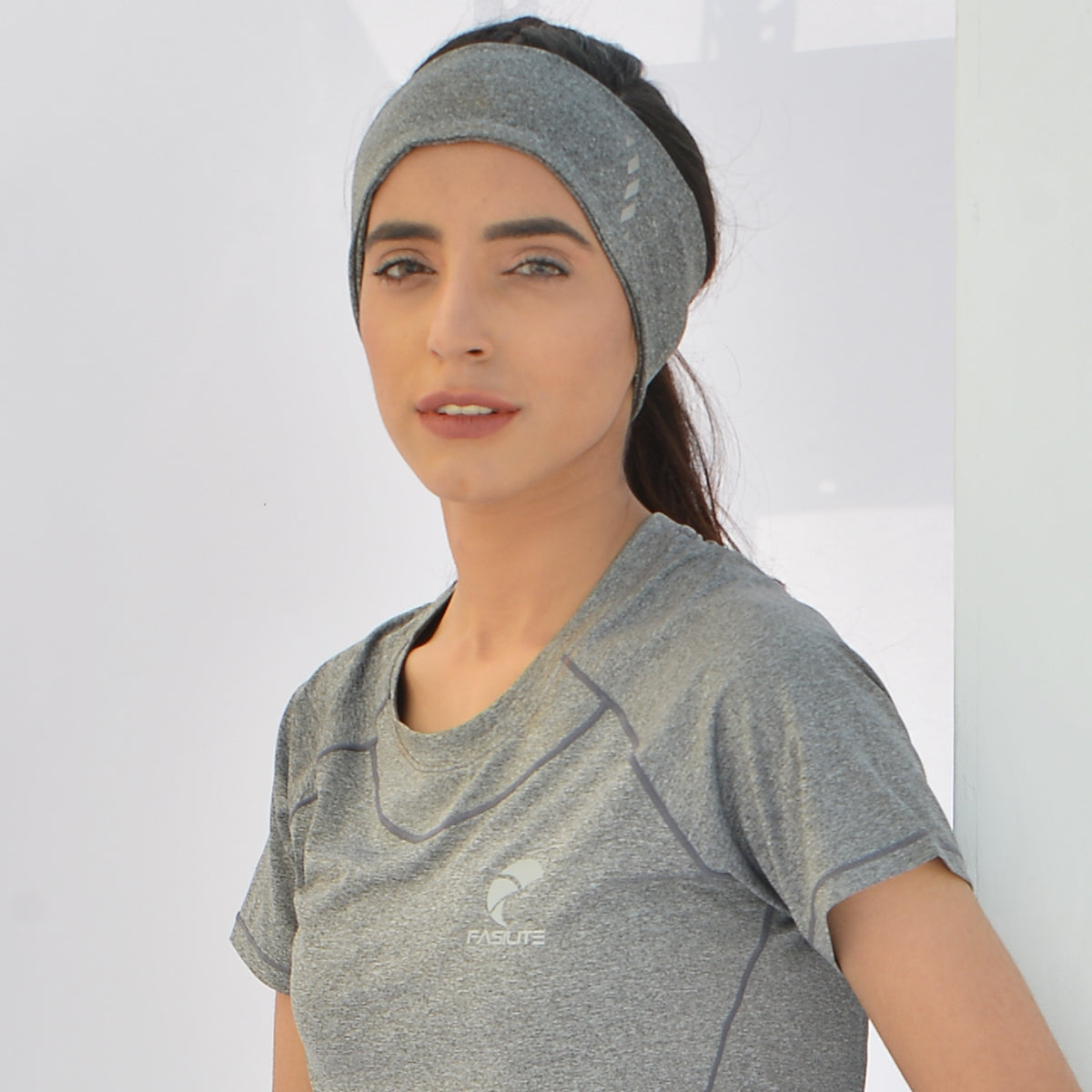 Headband Reflective Design S1 - Dark Heather Grey