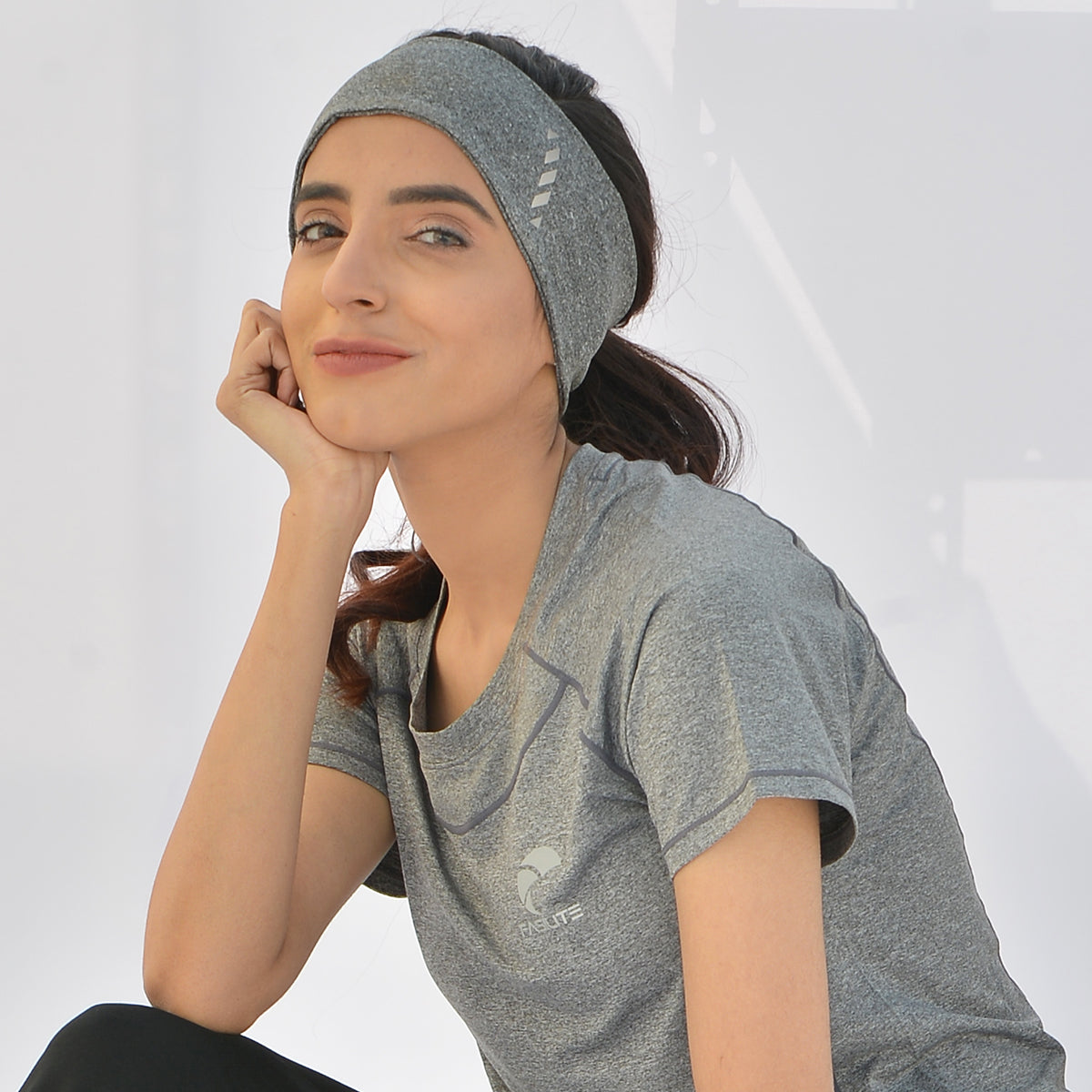 Headband Reflective Design S1 - Dark Heather Grey
