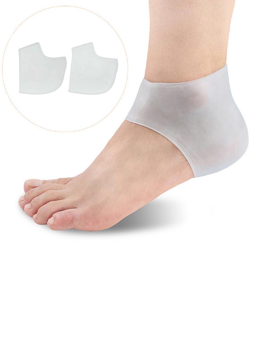 Silicone Heel & Ankle Protection Pair - White