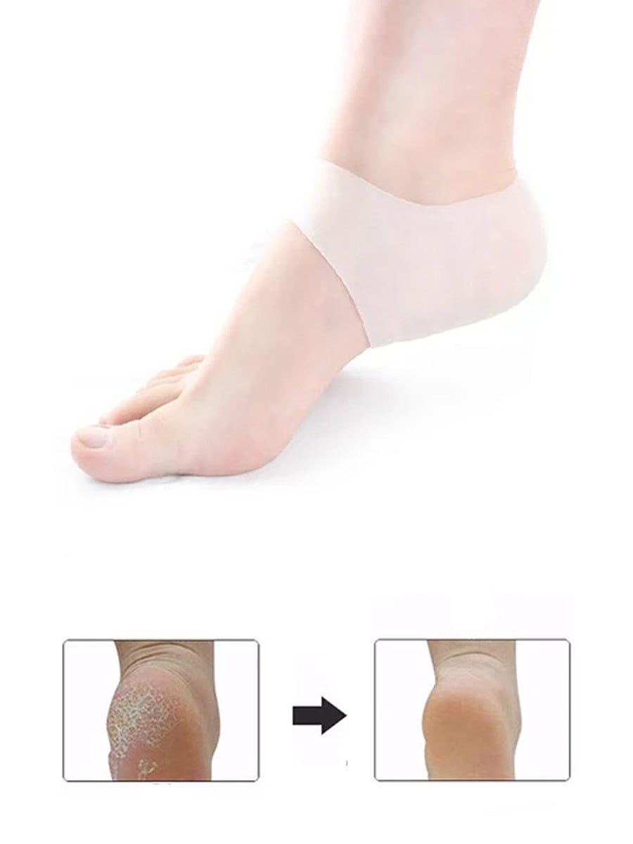 Silicone Heel & Ankle Protection Pair - White