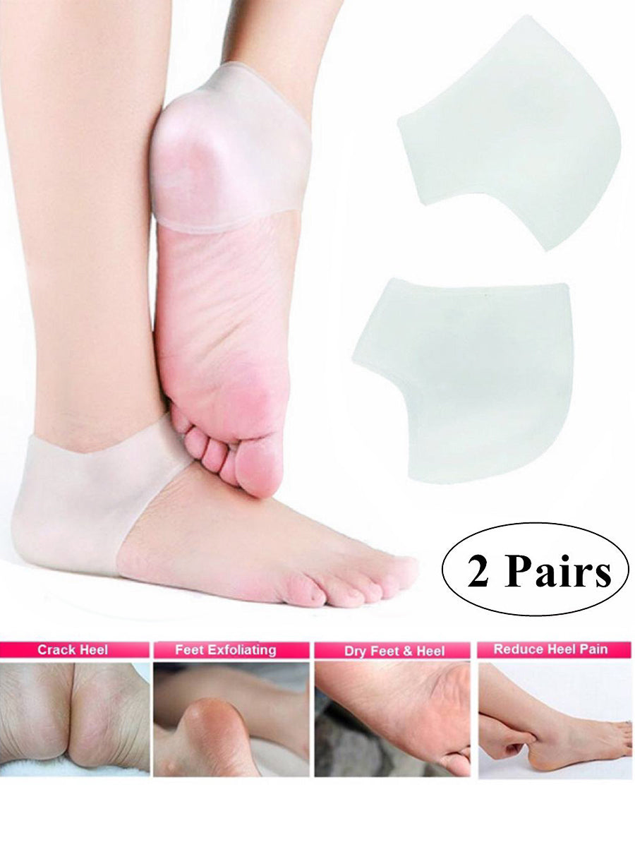 Silicone Heel & Ankle Protection Pair - White