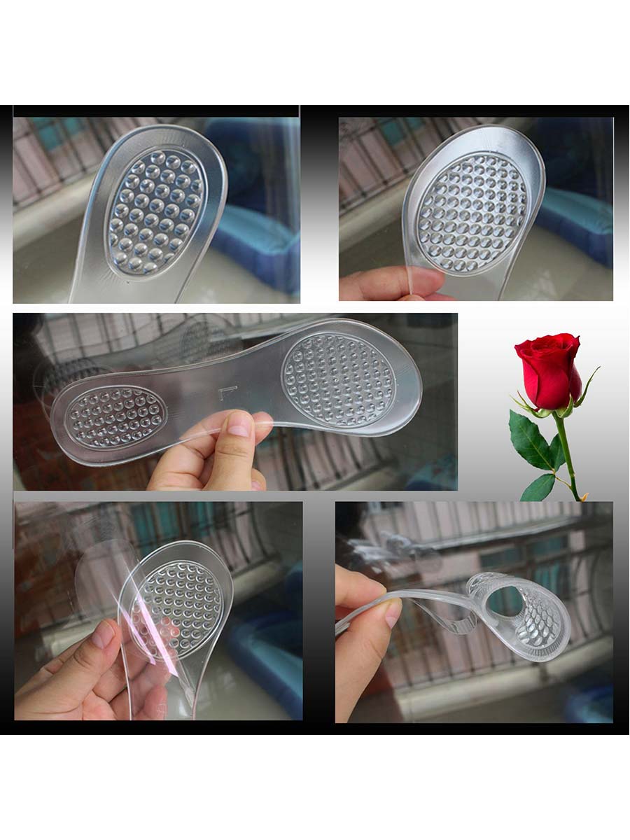 Silicone Gel Massage Insole Pair - Transparent