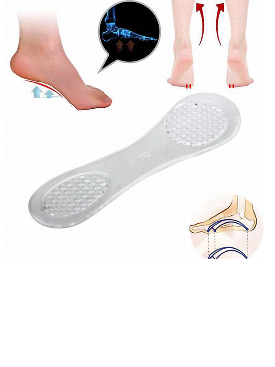 Silicone Gel Massage Insole Pair - Transparent