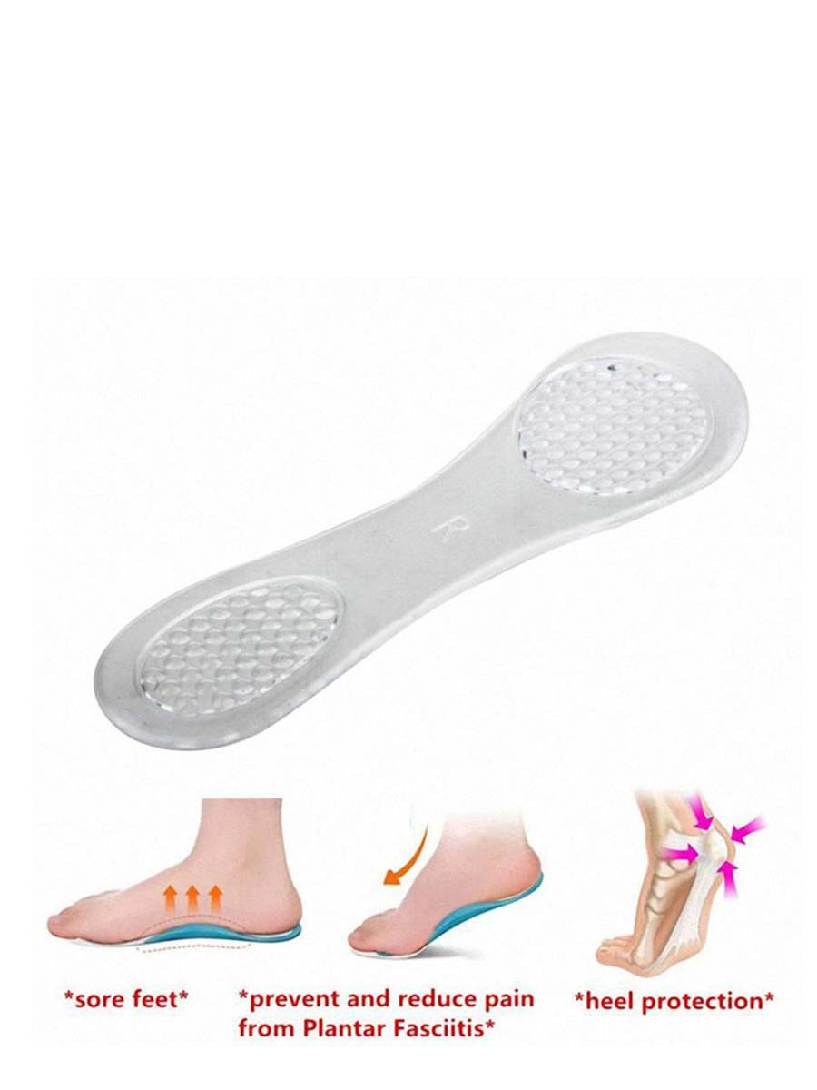 Silicone Gel Massage Insole Pair - Transparent