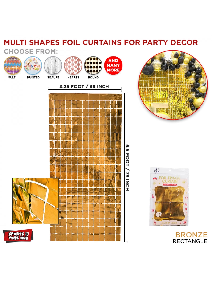 Tinsel Metallic Rectangle Foil Fringe Curtains
