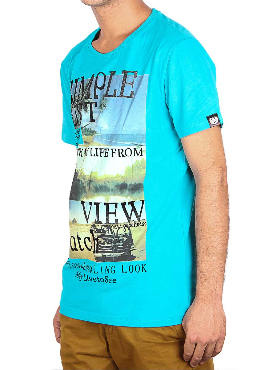 Simple Just T-Shirt - Teal Blue