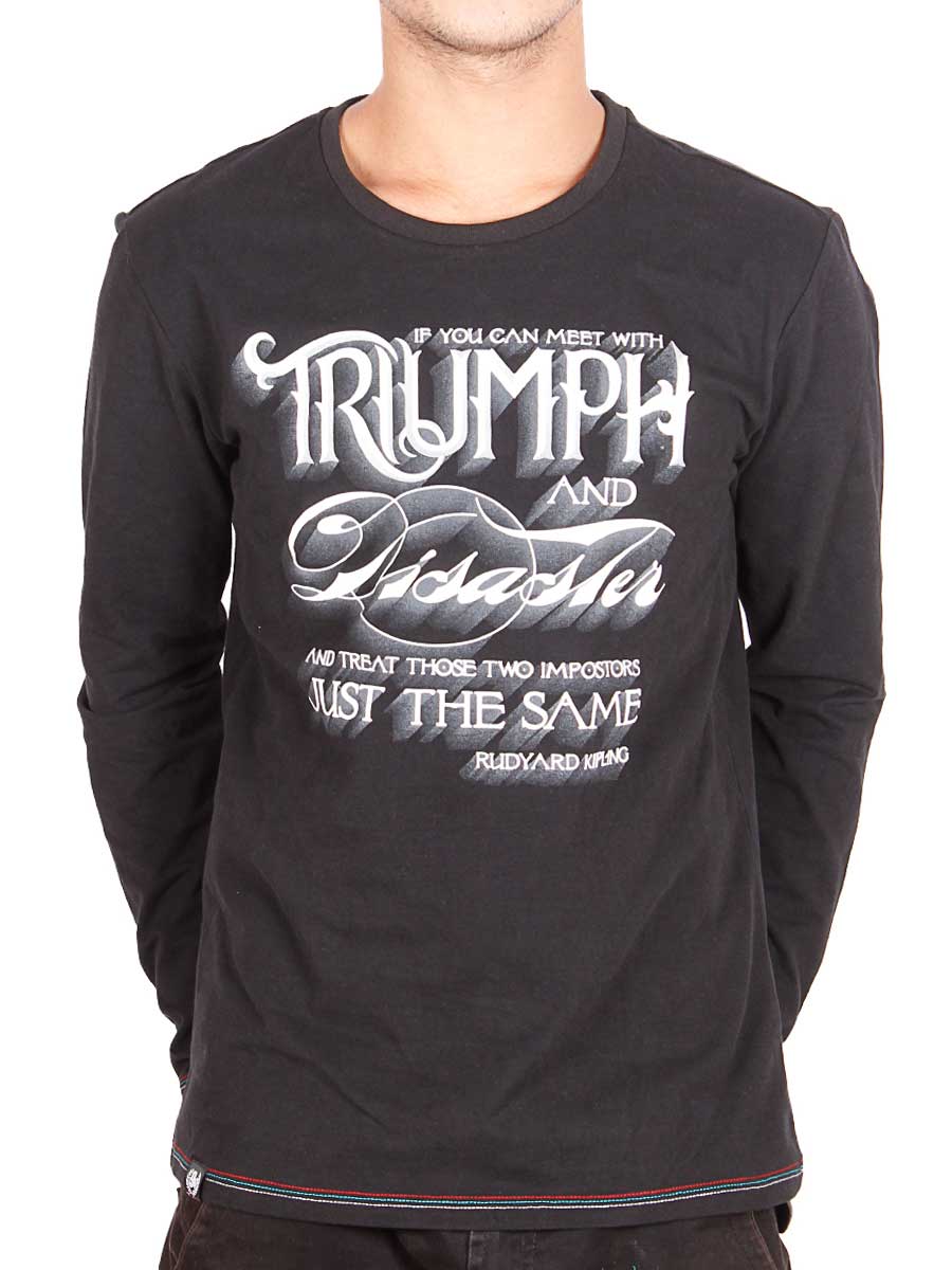Triumph & Disaster Full Sleeves T-Shirt - Black