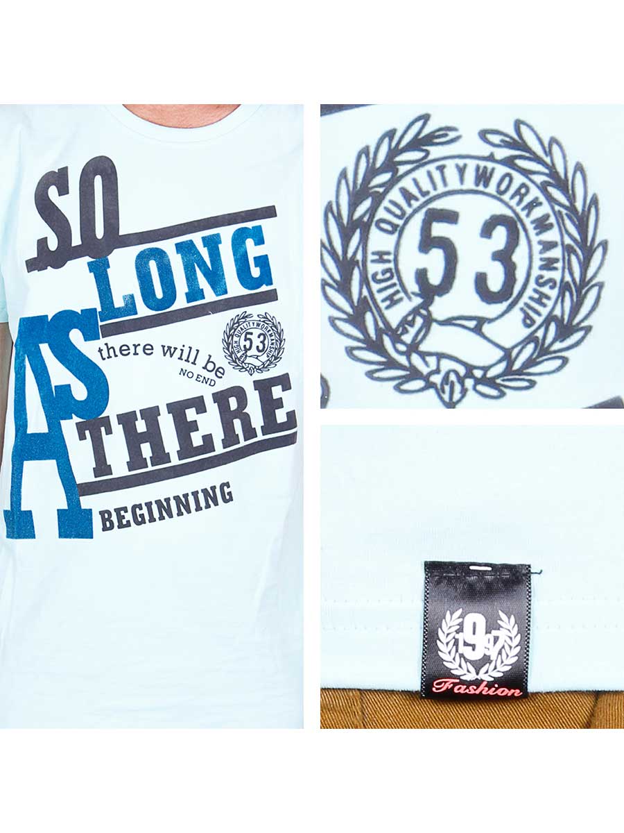 So Long As There Beginning T-Shirt - Sky Blue
