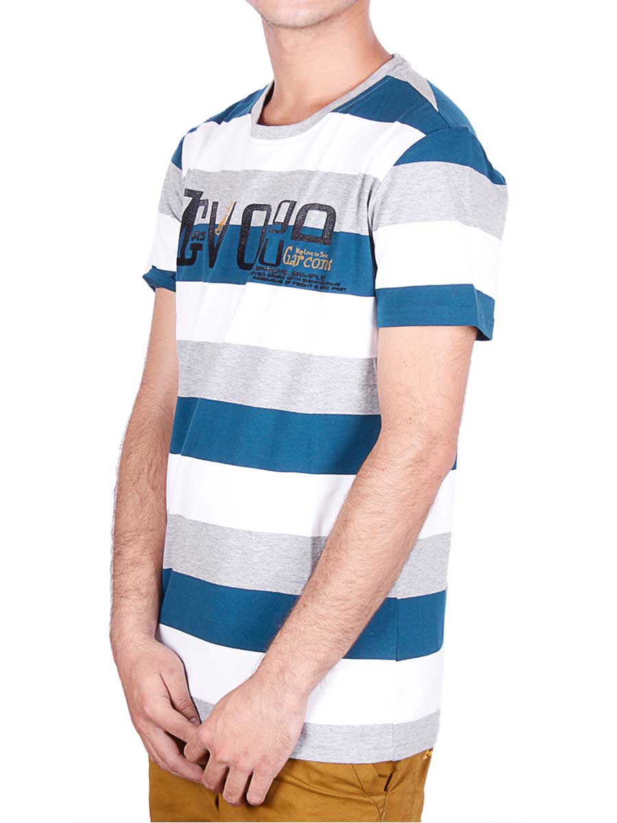 Stripes T-Shirt - Blue / Grey