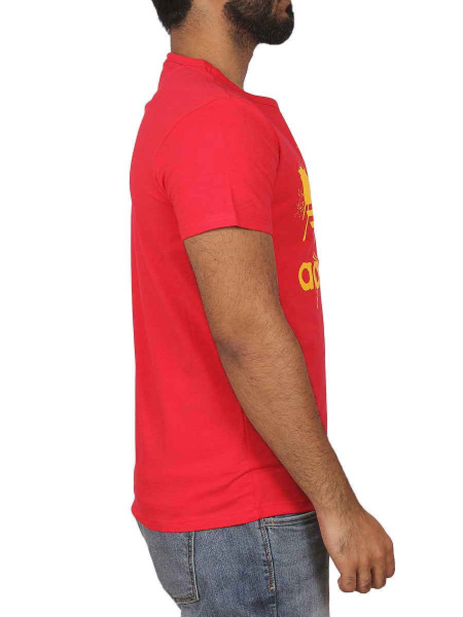 Trefoil Logo Spots Embossed T-Shirt - 8701 - Red