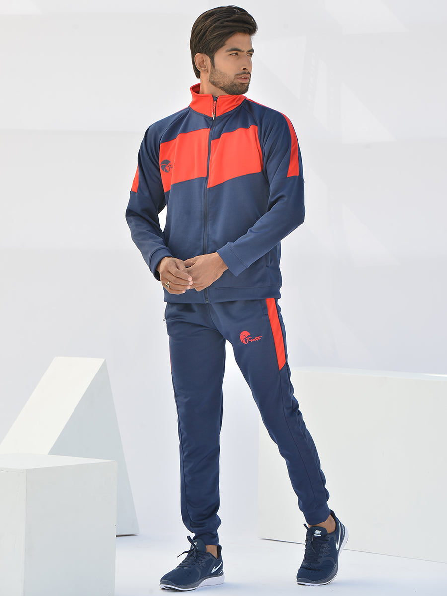 Reborn - Tracksuit - Navy Blue / Scarlet Red