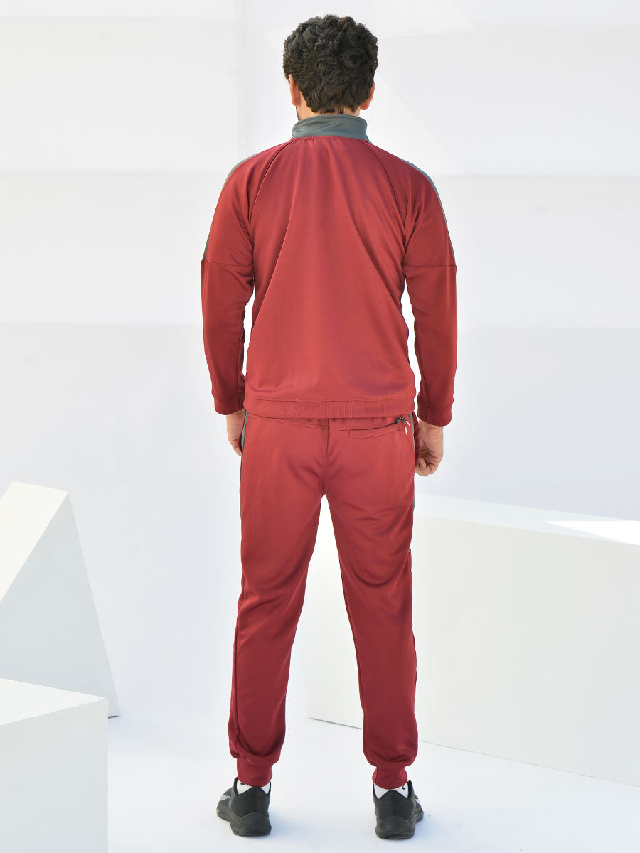 Reborn - Tracksuit - Rosewood Maroon / Lava Grey