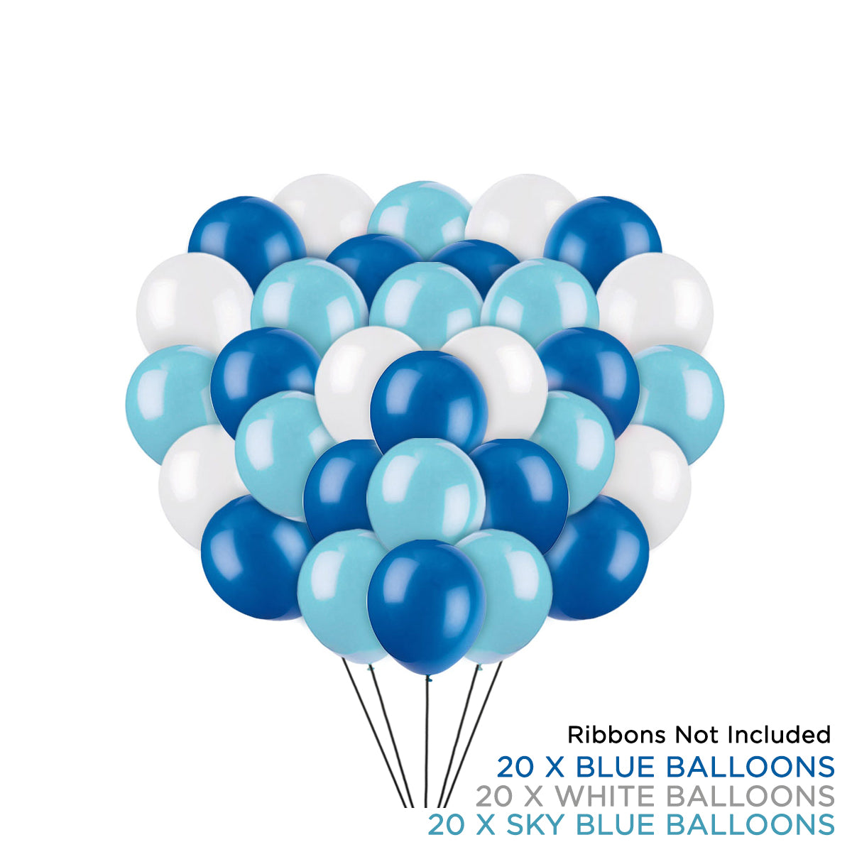 Solid Latex Balloons 60 Pcs
