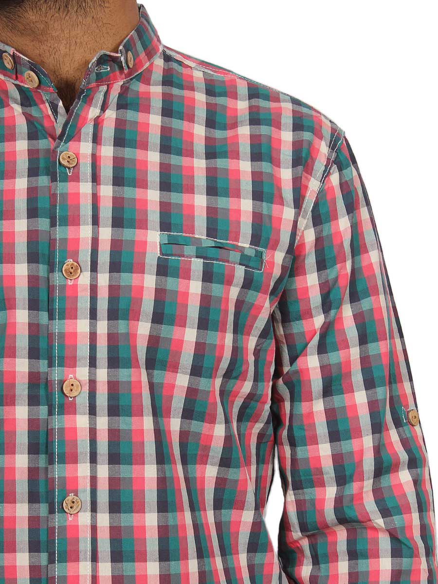 Pink and Blue Checks Casual Shirt