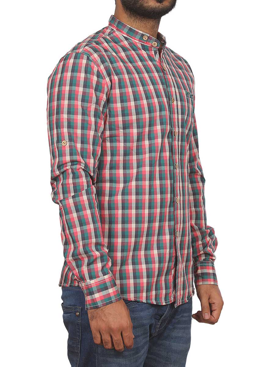 Pink and Blue Checks Casual Shirt
