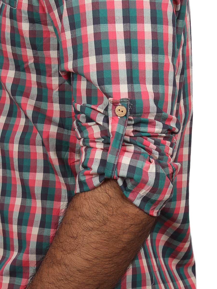 Pink and Blue Checks Casual Shirt
