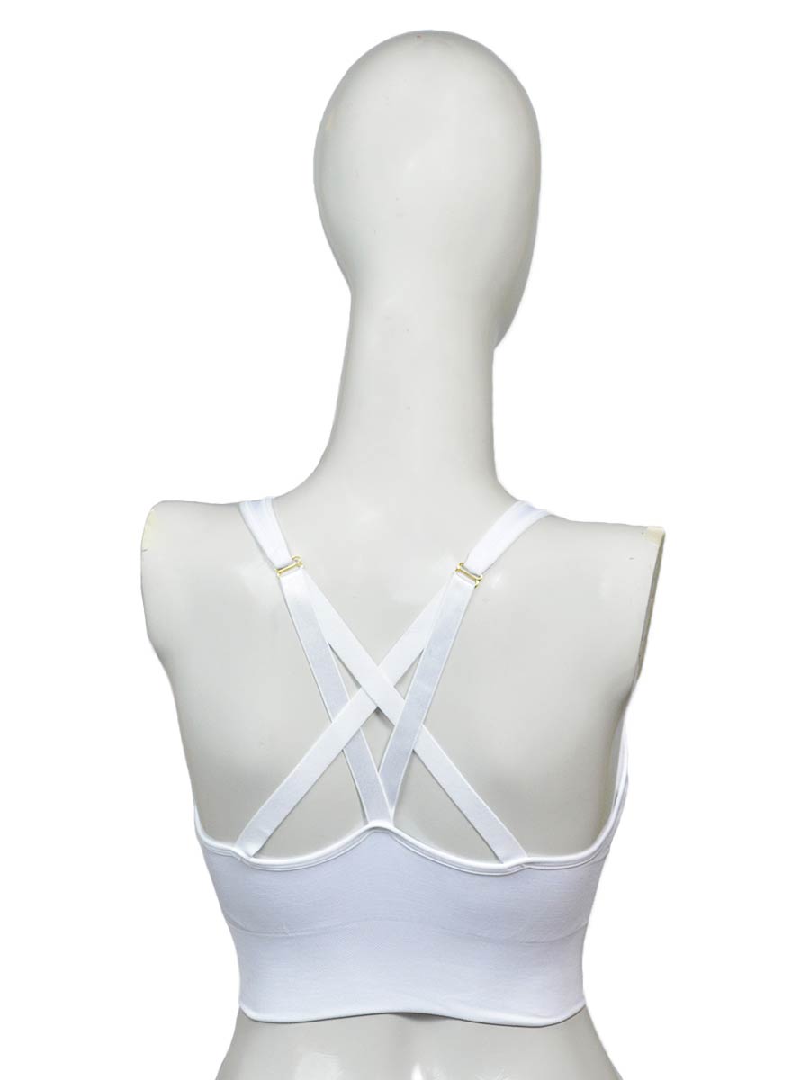 Eclipse Strappy - Sports Bra - 1558 - White