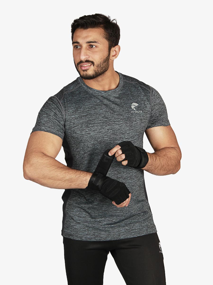Duo Coast - T-Shirt - 1301 - Dark Heather Grey / Black