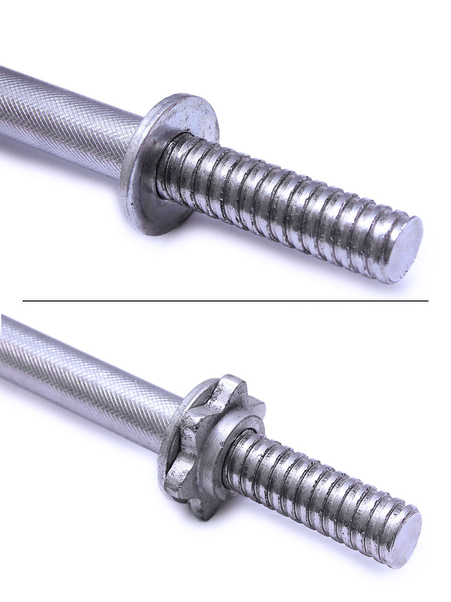 Chrome Star Nut Dumbbell Rod - 1 Piece