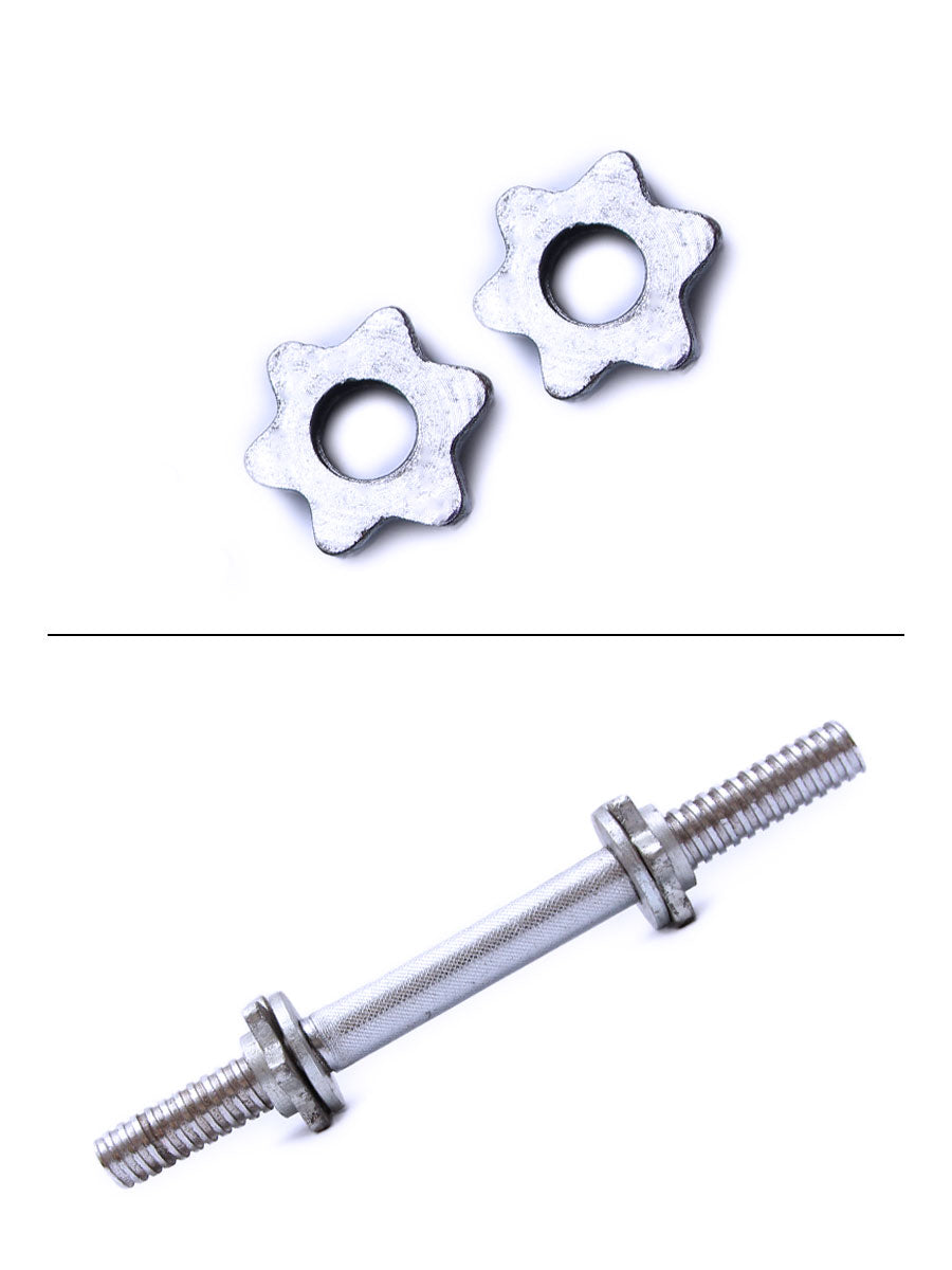 Chrome Star Nut Dumbbell Rod - 1 Piece