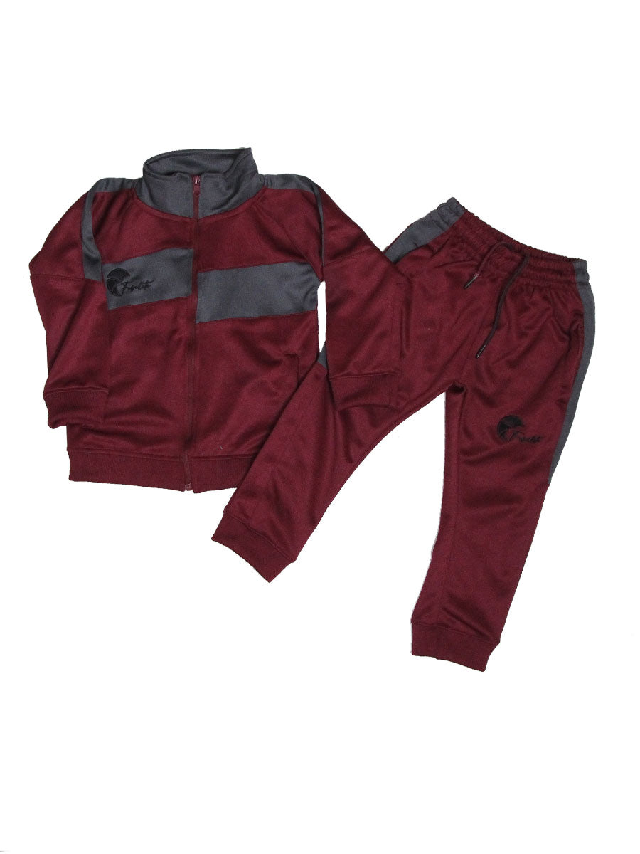 Reborn - Tracksuit - Rosewood Maroon / Lava Grey