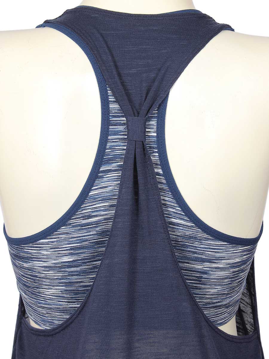 Racerback Vest - Sports Bra - 1528 - Blue