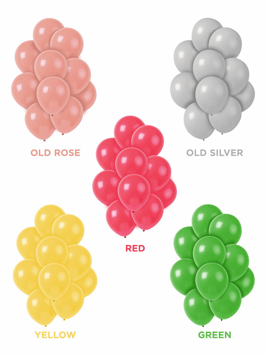 Solid Latex Balloons 10 Pcs