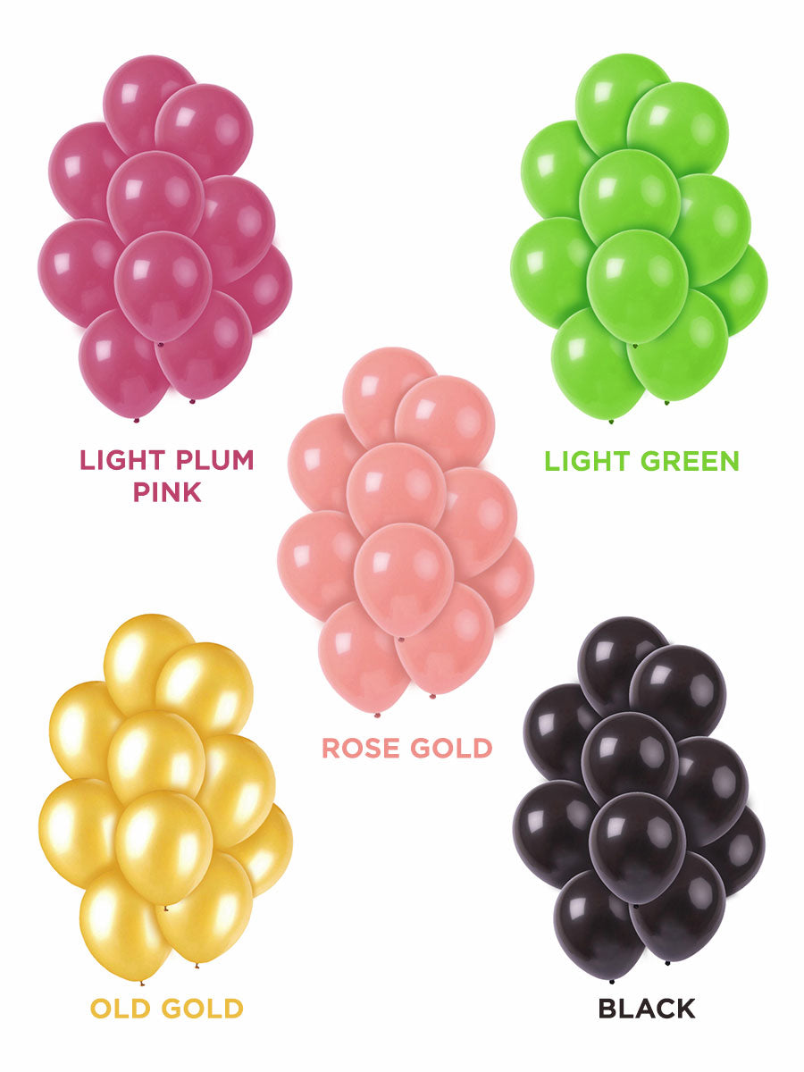 Solid Latex Balloons 10 Pcs