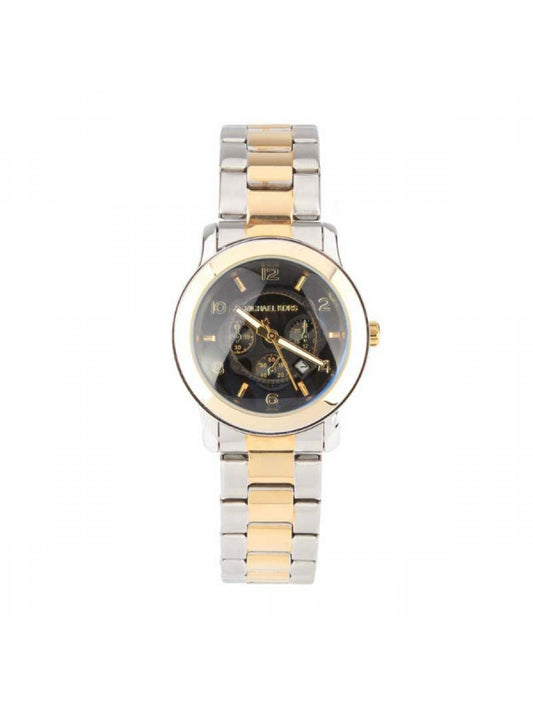 Black Chronograph Dial - Gold and Silver chain - 018