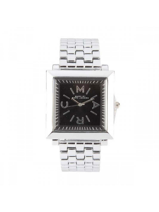 Black Square Dial - Silver Chain - 027