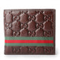 Web With Green and Red Trim Wallet - Chocolate Brown - Genuine Leather