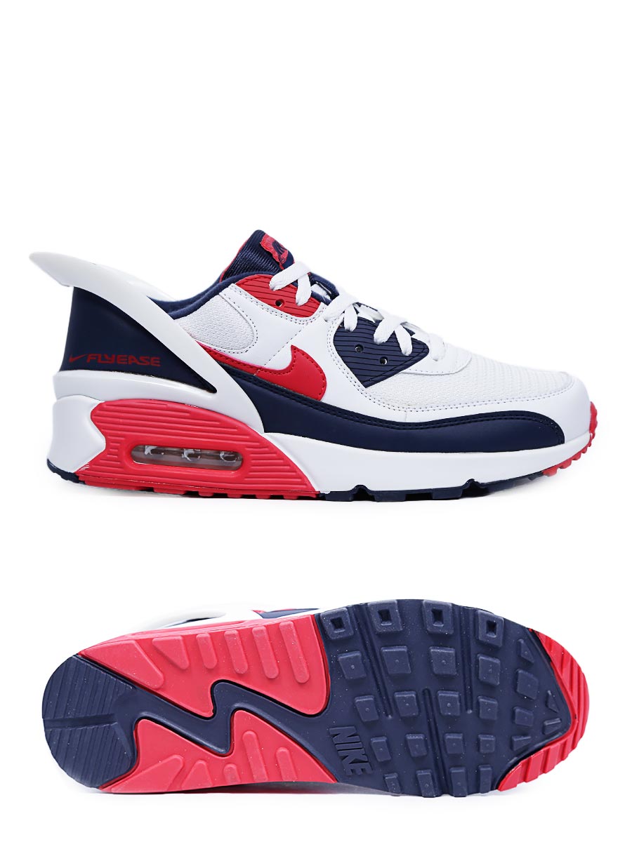 Air Max 90 FlyEase USA - White / Dark Blue / Red