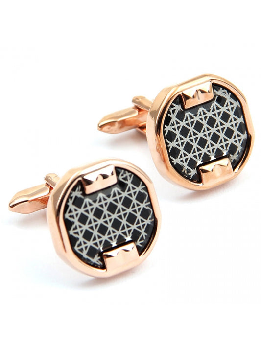 Spheric Rose Gold With Black Patterns