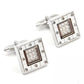 Perfect Square Crystal Sqaure Glass Cufflink