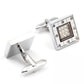 Perfect Square Crystal Sqaure Glass Cufflink