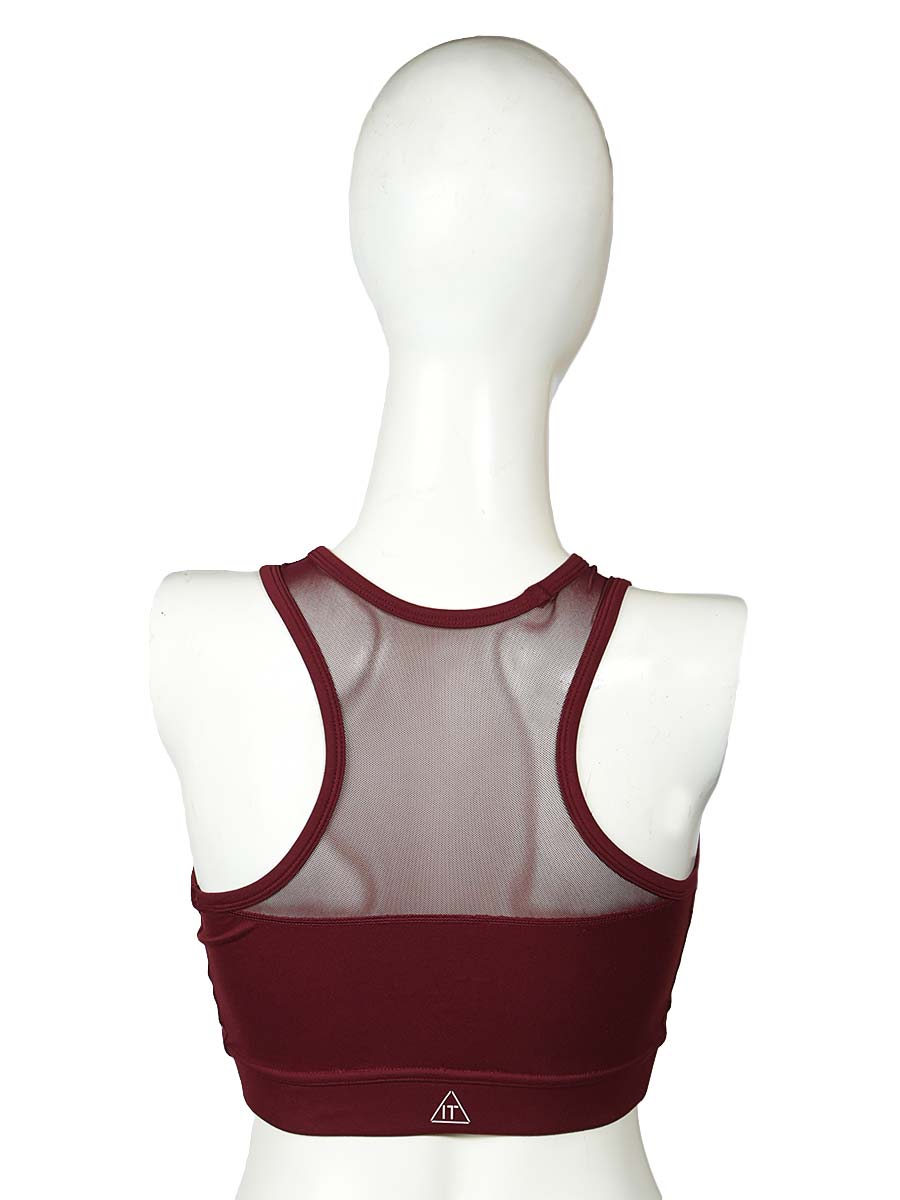 Neck Net - Sports Bra - Maroon