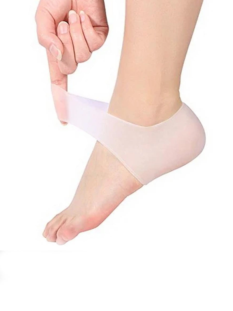 Silicone Heel & Ankle Protection Pair - White