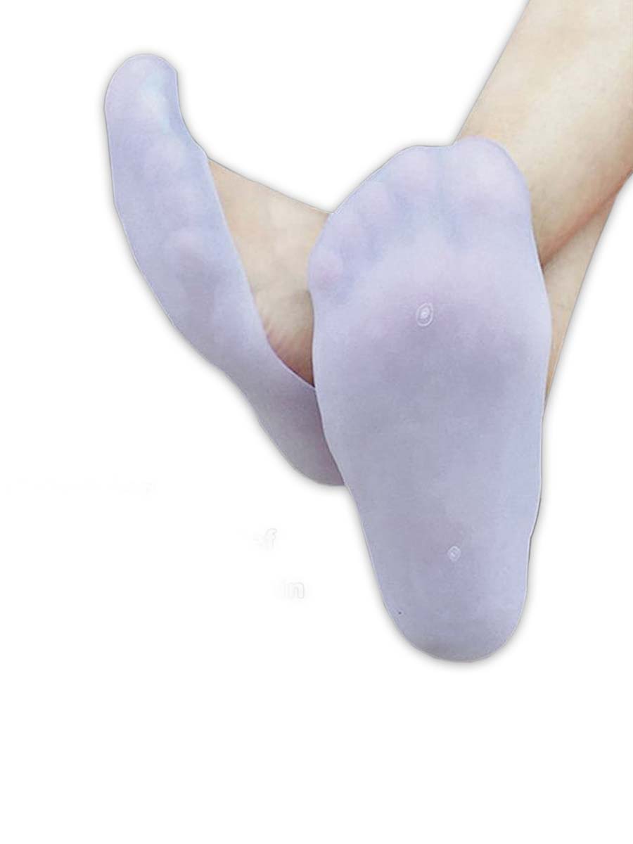 Silicone Gel Moisturizing Socks Pair - White
