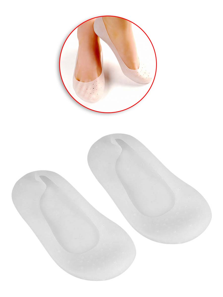 Silicone Gel Moisturizing Socks Pair - White
